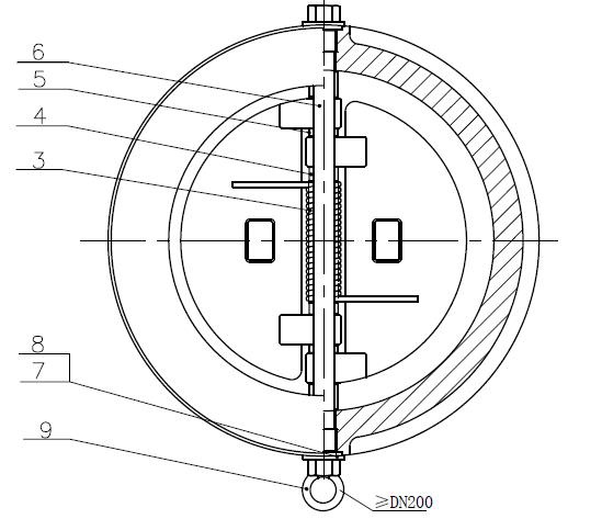 API Cast Steel Duo Plate Check Valve