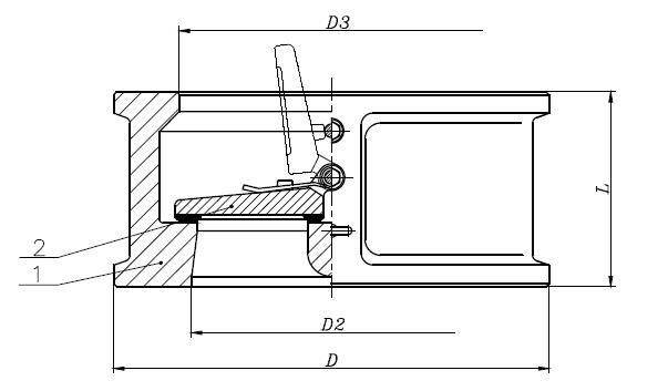 API Cast Steel Duo Plate Check Valve